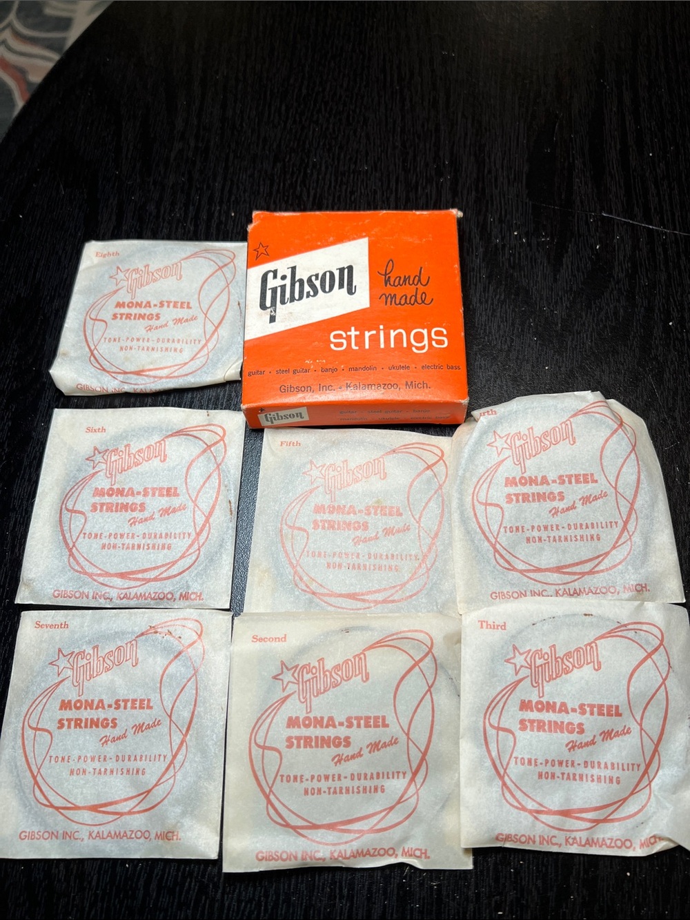 VTG 1950s Gibson Electraharp Set of 7/8 String Pack